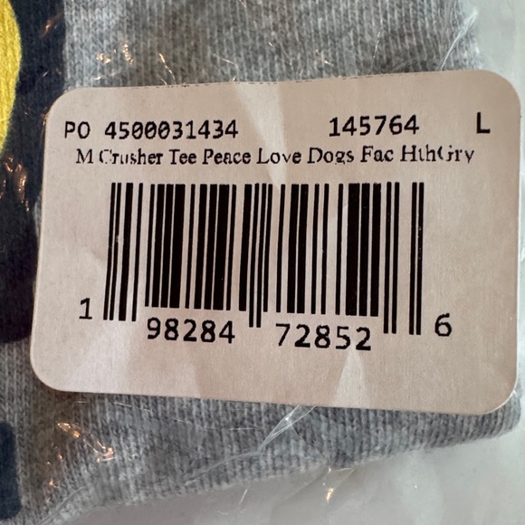 Life is Good “Peace Love Dogs” Crusher Tee Shirt Size: large Color: gray - Picture 11 of 11